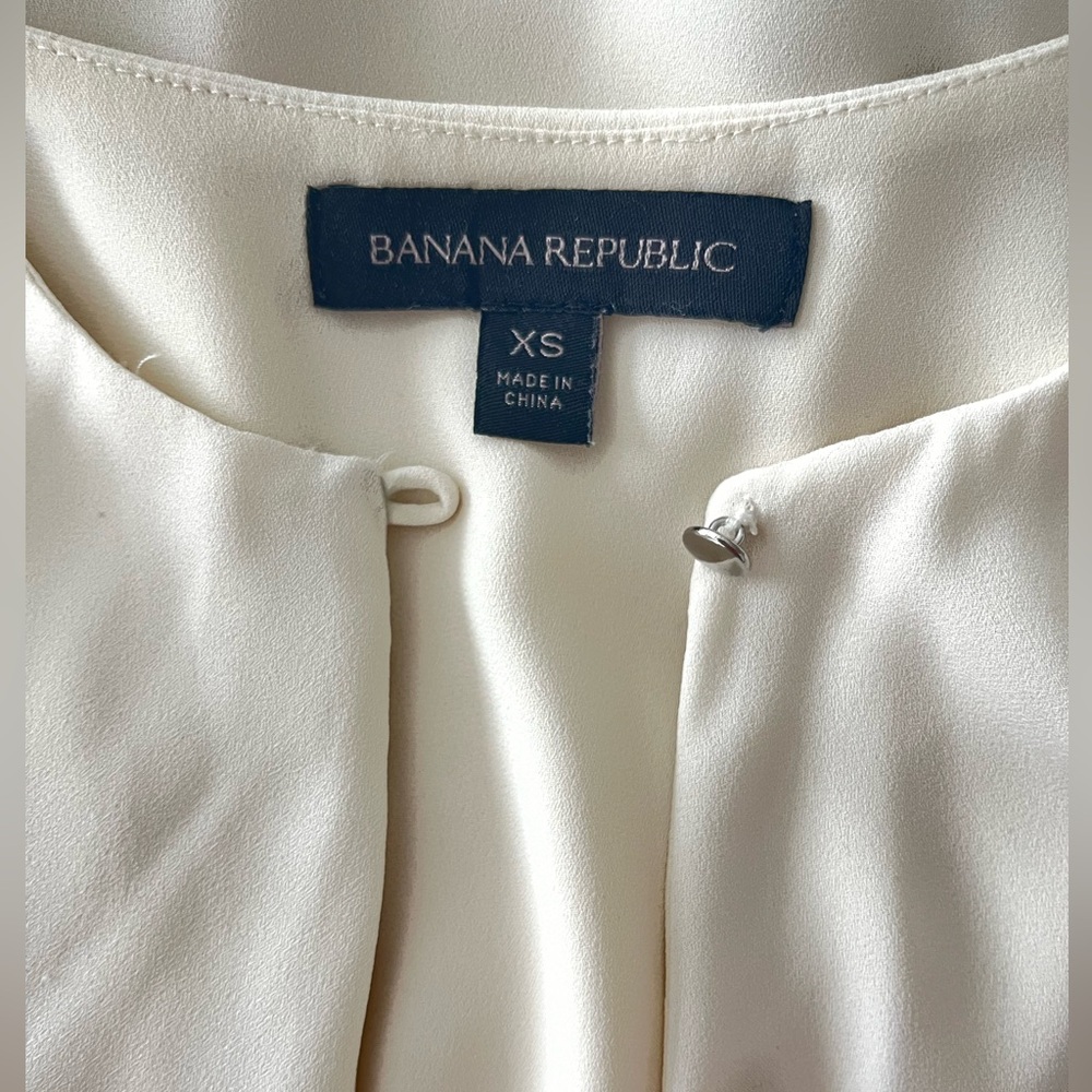 Banana Republic- off white dressy blouse